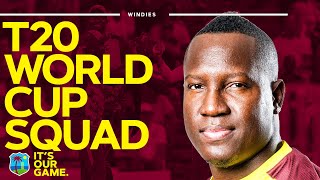 The West Indies Squad for the ICC Mens T20 World Cup 🌴 🏆 WIREADY  MenInMaroon [upl. by Zalucki109]