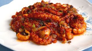 Spicy stirfried octopus Nakjibokkeum 낙지볶음 [upl. by Meriel]