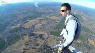 Base jump off 2000 foot tower [upl. by Asset804]