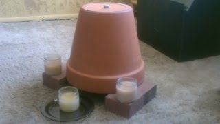 Candle Powered Air Heater  DIY Radiant Space Heater  flower pot heater  Easy DIY [upl. by Gaskins518]