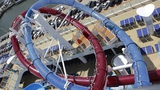 quotFreeFallquot Aqualoop Water Slide OffRide Norwegian Breakaway Aqua Park [upl. by Ashbey445]