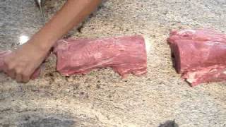 How to Cut a Whole Beef Tenderloin [upl. by Nwonknu]