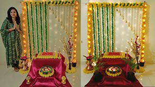 Navratri decoration ideas at home Janmashtami decorationVarmahalakshmi decoration [upl. by Henrietta]