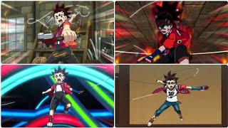 All Launch Forms Of Aiger Akabane in Beyblade Burst Season 37 [upl. by Ahsauqal]