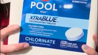 CLOROX PoolampSpa XtraBlue 3” Chlorinating Tablets Kills Bacteria amp Stops Algae Review [upl. by Nahta930]