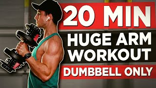 20 MIN DUMBBELL ARMS WORKOUT AT HOME FOLLOW ALONG [upl. by Yehus117]