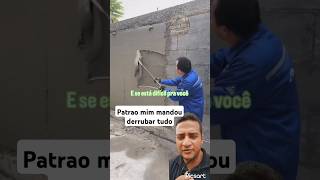 Olha o que o pedreiro teve que fazer 😱 contrucao foryou pedreiro reboco [upl. by Nossah]