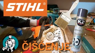 ČISČENJE MOTORNE TESTERE  STIHL [upl. by Silletram]