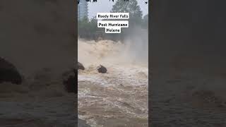 Reedy River Falls at falls park in yeahthatgreenville after helene remnants flood waterfall [upl. by Earas]