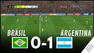 BRASIL vs ARGENTINA 01 HIGHLIGHTS • Simulación amp Recreación de Video Juego [upl. by Fisk]