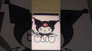 Sanrio series 🌸🍬Kuromi🤍💜 sanrio asmr drawing [upl. by Otirecul]