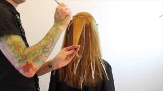 Balayage  how to balayage hair  hair color technique featuring Brian Haire freesaloneducationcom [upl. by Havstad]