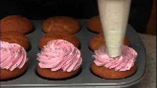 Valentines Day Cupcake Tower How To Decorate Easy VDay Cup Cake Decorating Video Preview [upl. by Krispin545]