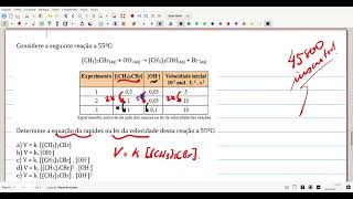 Considere a seguinte reação a 55ºCCH33CBraq  OHaq → CH33COHaq  Braq [upl. by Jaworski]