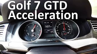 Golf 7 GTD DSG Stage 1 Acceleration [upl. by Newo877]