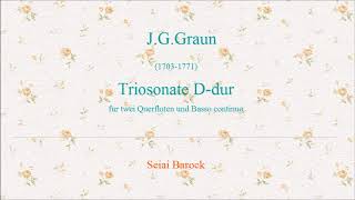 JGGraun  Triosonata D major for 2 Flutes amp Basso continuo Cembalo amp Viola da gamba [upl. by Remington]