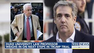 Duke University law professor weighs in on next steps in Trump hush money trial [upl. by Nnarefinnej]