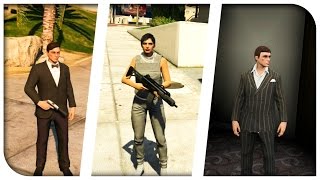 GTA 5 Online  FASHION FRIDAY James Bond Scarface amp Female PMC GTA V Cool Outifts [upl. by Edniya]