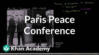 Paris Peace Conference and Treaty of Versailles  The 20th century  World history  Khan Academy [upl. by Ecidnarb]