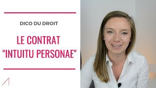 INFLUENCEUR  un contrat quotintuitu personæquot [upl. by Aneeuq]