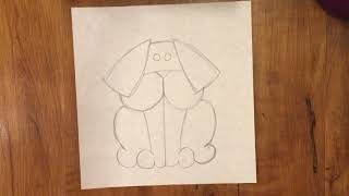 Part 1 Drawing Romero Britto Dog [upl. by Dekeles]