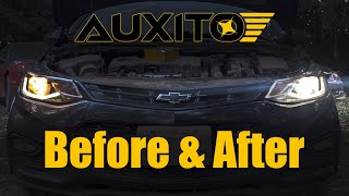 2018 Cruze EASY Headlight upgrade auxito [upl. by Sinclair806]