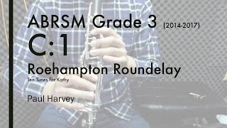 ABRSM Grade 3 C1 Roehampton Roundelay original tempo and sloweddown  Clarinet Mate [upl. by Kandace]