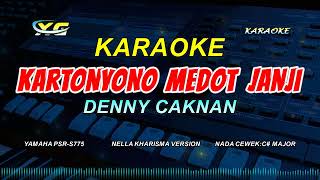 Kartonyono Medot Janji KARAOKE KOPLO  Denny Caknan YAMAHA PSR  S 775NADA CEWEK [upl. by Arodasi]