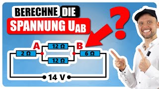 Spannung zwischen A und B berechnen Reihen und Parallelschaltung [upl. by Ardyce]