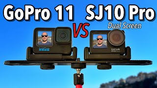 SJCAM SJ10 Pro Dual Screen VS GoPro 11  Camera Comparison [upl. by Annabelle]