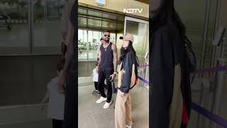 Ahead Of IPL 2023 Hardik Pandya Spotted With Family At Airport [upl. by Nynnahs284]