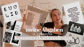 2 Semester Kommunikationsdesign  meine Abgaben und Designprojekte [upl. by Annehsat]