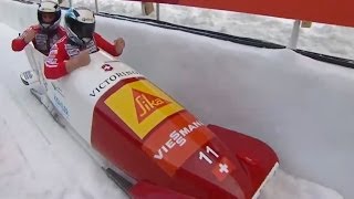 FIBT  2Man Bobsleigh World Cup 20132014  St Moritz Heat 2 [upl. by Dammahom]