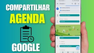 COMO COMPARTILHAR MINHA AGENDA GOOGLE  PASSO A PASSO [upl. by Silvanus]