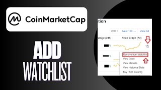 How to Add a Watchlist on Coinmarketcap [upl. by Lepine903]