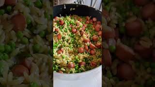 One pot Orzo petits pois et knackis➰ [upl. by Tikna]