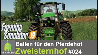 LS19 Zweisternhof  Ballen für den Pferdehof 24 Let´s Play German HD [upl. by Wieren]