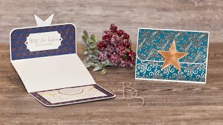 Weihnachtliche Gutscheinverpackung „Im schönsten Glanz“ selbst basteln・Stampin Up [upl. by Briano804]