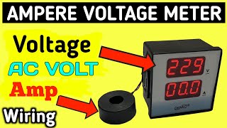 how to convert voltmeter to ampere  220v digital voltmeter  ampere meter voltmeter connection [upl. by Llenet]