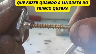 QUE FAZER QUANDO A LINGUETA DO TRINCO QUEBRACHAVEIRO CÉSAR [upl. by Kareem]