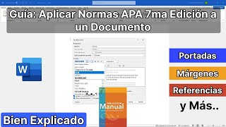 ✅Cómo Aplicar Normas APA 7ma Edición Correctamente a Documento de Word  Guía Completa Paso a Paso [upl. by Ocinemod]