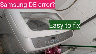 How to fix Samsung washing machine DE error [upl. by Clayborn]