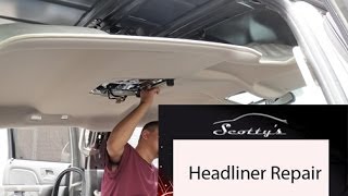 How to remove a Honda Ridgeline headliner Part 1 [upl. by Esirtal]