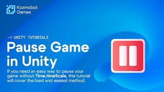 HOW TO PAUSE Game in UNITY [upl. by Ettolrahs]