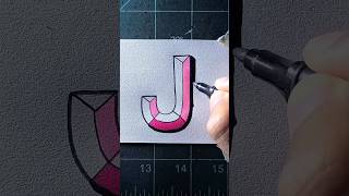 How to draw 3d J [upl. by Ecirtemed]