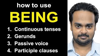 How to Use BEING  Passive voice Gerund Participle Clause  Useful Vocabulary amp Practice Exercises [upl. by Stuckey]