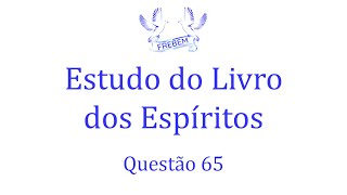 Estudo do Livro dos Espíritos  Questão 65 [upl. by Korwin]