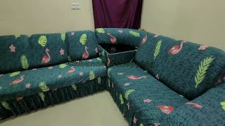 How to install Corner sofa cover  Full Tutorial  CHHANNAUT SHOPPING [upl. by Gruber]