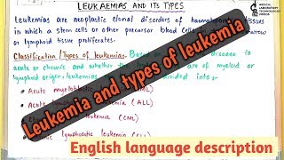 Leukemia and typessummarized formin english language [upl. by Juanita326]