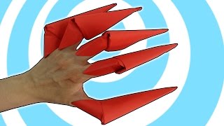 Origami Finger Claws ► Easy Origami Video Instructions ◄ [upl. by Remington]